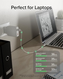 Incarcator Extra Slim GaN 65W USB-C - Compact, Putere Mare, Design Elegant - Img 7