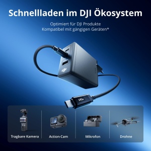 Incarcator GaN DJI Power 140W cu cablu 7A si display digital - Img 5