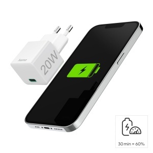 Incarcator rapid Hama, 20W, 1x USB C, 1x Lightning, Alb - Img 8