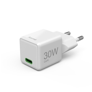 Incarcator rapid Hama 30W USB-C, suport Power Delivery, mini format alb