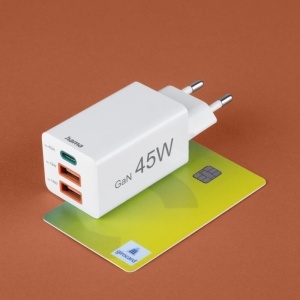Incarcator rapid Hama, 45W, USB-C si USB-A, alb - Img 3