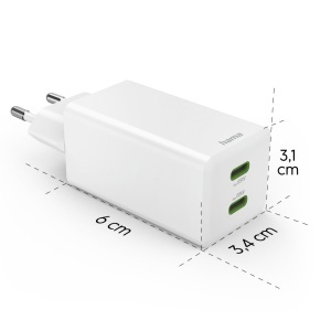 Incarcator rapid Hama 65W GaN, 2x USB-C, alb - Img 10