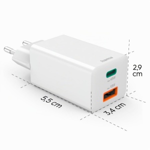 Incarcator Rapid Hama USB, 45W, Alb, Cu 2 Porturi USB-C si USB-A - Img 3