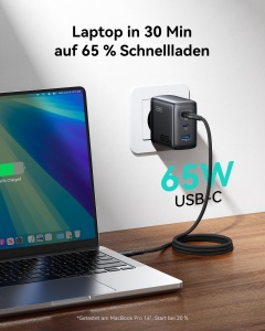 Incarcator rapid INIU 65W USB-C, 3-in-1, cu cablu USB-C 100W - Img 2