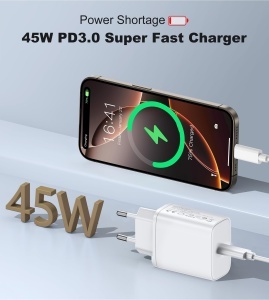 Incarcator USB C 45W pentru iPhone 171615 Pro Max cu cablu de 2M - Img 3