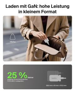 Incarcator USB-C Belkin 70W, 3 Porturi, Alb - Img 3