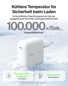 Incarcator USB C Belkin BoostCharge 100W, Alb, cu cablu de 1,5m - Img 6