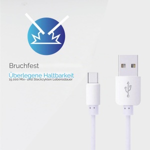 Incarcator USB-C MUTTO, 10W, 2 porturi, cablu USB-C 1m - Img 2