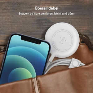 Incarcator wireless Belkin MagSafe, 2m, pentru iPhone 141312, alb - Img 5