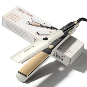 Indreptator de par BarberBoss QR-8421, tehnologie ceramica, alb