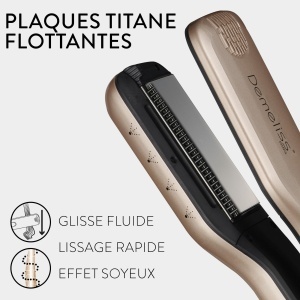 Indreptator de par Demeliss Saint Algue Titanium Smooth Ritual, 40 ml, cu perie de descurcare - Img 3