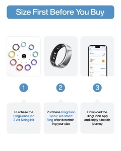 Inel Inteligent RingConn Gen 2 Air, Ultra-slim, 10 Zile Autonomie, Waterproof - Img 2