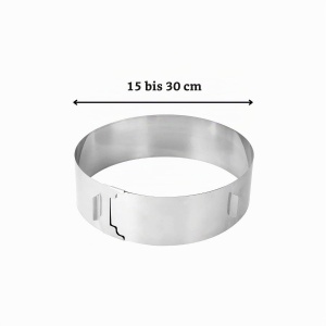 Inel pentru tort Zenker 7708, din otel inoxidabil, ajustabil, 30 cm - Img 3