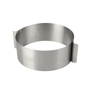 Inel reglabil pentru tort Dr Oetker 1919 O16-30cm din otel inoxidabil argintiu