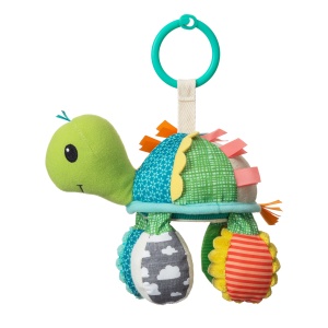 Infantino Go Gaga Turtle Mirror Pal jucarie senzoriala pentru bebelusi cu oglinda si texturi captivante