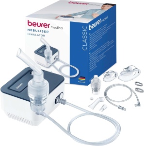 Inhalator Beurer IH 16, compact, pentru adulti si copii, culoare albastruwhite - Img 1