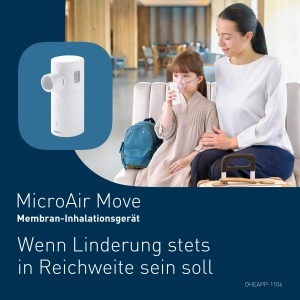 Inhalator OMRON MicroAir Move, portabil, cu tehnologie Mesh, pentru adulti si copii - Img 2