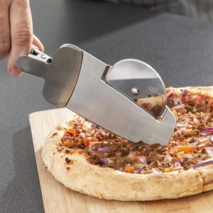 InnovaGoods - Taietor de pizza 4 in 1 Otel inoxidabil Inovator si functional Usor de curatat Economiseste timp si efort Argintiu Otel inoxidabil - Img 5