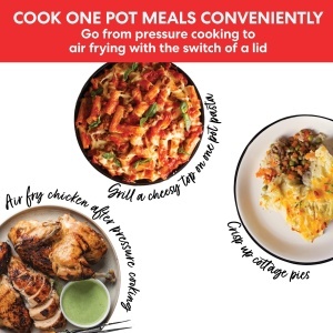 Instant Pot Duo Crisp 57L Air Fryer 11-in-1 Multicooker electric - Oala sub presiune friteuza aragaz lent abur gratar deshidratator si masina sous vid - Img 5