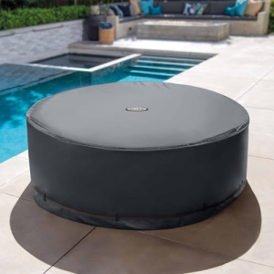 Intex 28532 - Capac termo-solar pentru PureSpa rotund, 6 locuri, eficient energetic, negru, 216 cm - Img 2