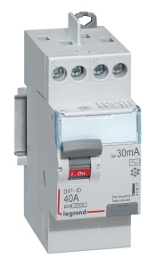 Intrerupator de protectie Legrand DX3, 2-polig, 40A, 30mA