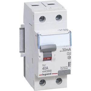 Intrerupator de protectie Legrand TX3, 2-polig, 40A, 30mA, 230VAC