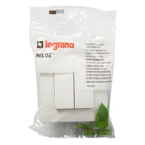 Intrerupator dublu Legrand Niloe Monoblock, 10AX, alb, mecanism complet - Img 2