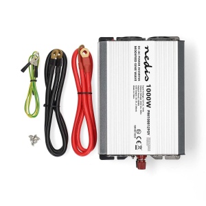 Inversor de tensiune Nedis 1000W, 2000W varf, USB, 12V DC, Aluminiu - Img 4