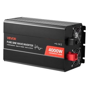 Invertor VEVOR 4000 W 12V DC-230V AC Reine Sinus cu LCD si Telecomanda - Img 9