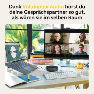Jabra Speak2 75 Difuzor Portabil Bluetooth 4 Microfoane cu Anulare Zgomot Certificat Microsoft Teams Gri Inchis - Img 6