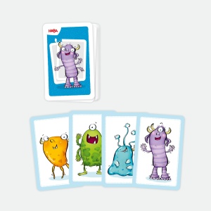 Joc de Carti HABA Junior Monster Trumpf pentru 2-6 Jucatori, 5 Ani, Monstrii Colorati - Img 5