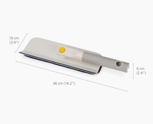 Joseph Joseph CleanTech 2-in-1 Light Stone Racleta geamuri si pad microfibra - Img 6