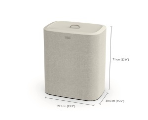 Joseph Joseph Tota Trio 90L Cos de rufe cu 3 compartimente Ecru Beige - Img 2