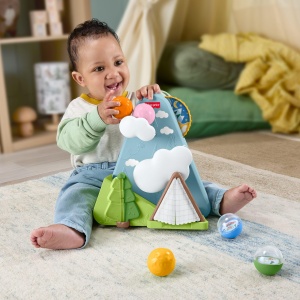 Jucarie Activitate Fisher-Price Camping-Freunde Kullerberg cu 5 Bile pentru Bebei - Img 2