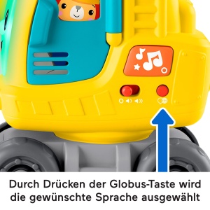 Jucarie Baufahrzeug Fisher-Price HXF48 cu sunete, lumini si cric mobil, pentru copii 9 luni - Img 3