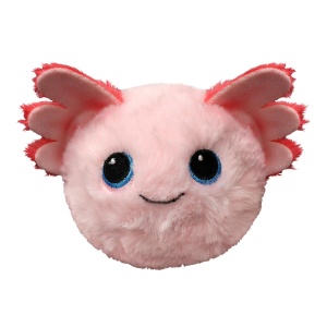 Jucarie Bouncing Ty Beanie - Gill Axolotl, Roz, cu Ochi Albastri
