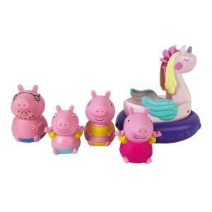 Jucarie de baie TOMY Toomies Peppa Pig cu figurine si unicorn, pentru copii 18