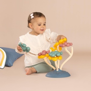 Jucarie de construit Smoby Little Korallen - Joc de formare cu animale, 19x19x25 cm - Img 4