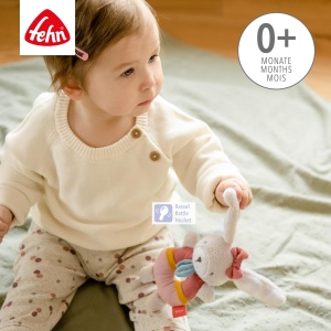 Jucarie de motricitate Hase Fehn, cu Rassel, din bumbac, pentru bebelusi - Img 3
