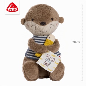 Jucarie de plus Fehn Otter Theo, 20 cm, material moale, pentru bebelusi - Img 5