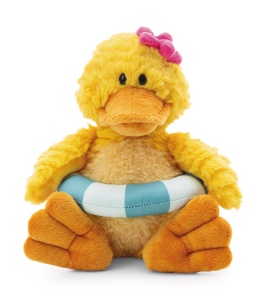 Jucarie de plus NICI Ente Pooline 62898 35 cm galben cu colac si floare roz - Img 2