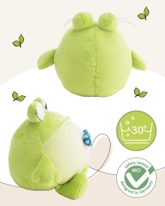 Jucarie de Plus NICI Frosch Frowin 18cm - Verde, Cu Ochi Mari, Design Nostalgic - Img 3