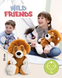 Jucarie de plus NICI King Kimari 35cm maro material moale din plus reciclabil - Img 3