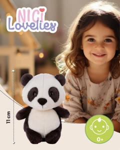 Jucarie de plus Panda NICI 11cm, Cutie cadou 8x8.5x13cm, Material moale - Img 2