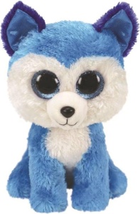Jucarie de plus TY Beanie Boos Prince Husky - Culoare gri, ochi mari, pentru copii - Img 4