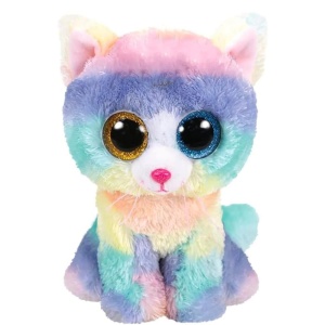 Jucarie de plus TY Heather the Cat Beanie Baby multicolora, 15cm