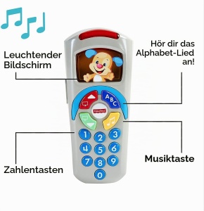 Jucarie educativa Fisher-Price DLD33 cu telecomanda, muzica si lumini pentru bebelusi - Img 3