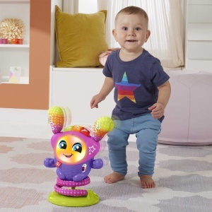 Jucarie electronica Fisher-Price DJ Tanzi BOUNCIN Star, 75 melodii, pentru bebelusi - Img 2