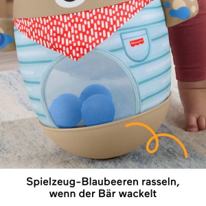 Jucarie interactiva Fisher-Price Camping Wackelbar JLB83 33 cm cu bile colorate si baza stabila - Img 4