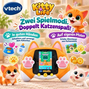 Jucarie interactiva VTech KittyLife cu 2 moduri de joc si 30 misiuni - Img 4